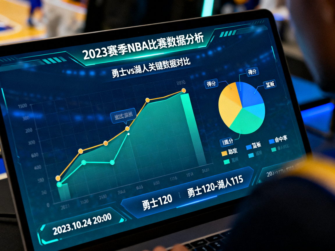体育数据分析界面与比赛统计图表的视觉呈现